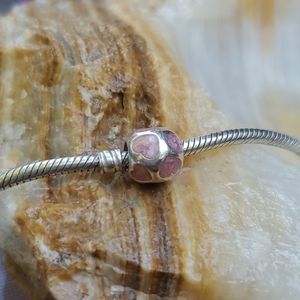 Pandora pink hearts charm